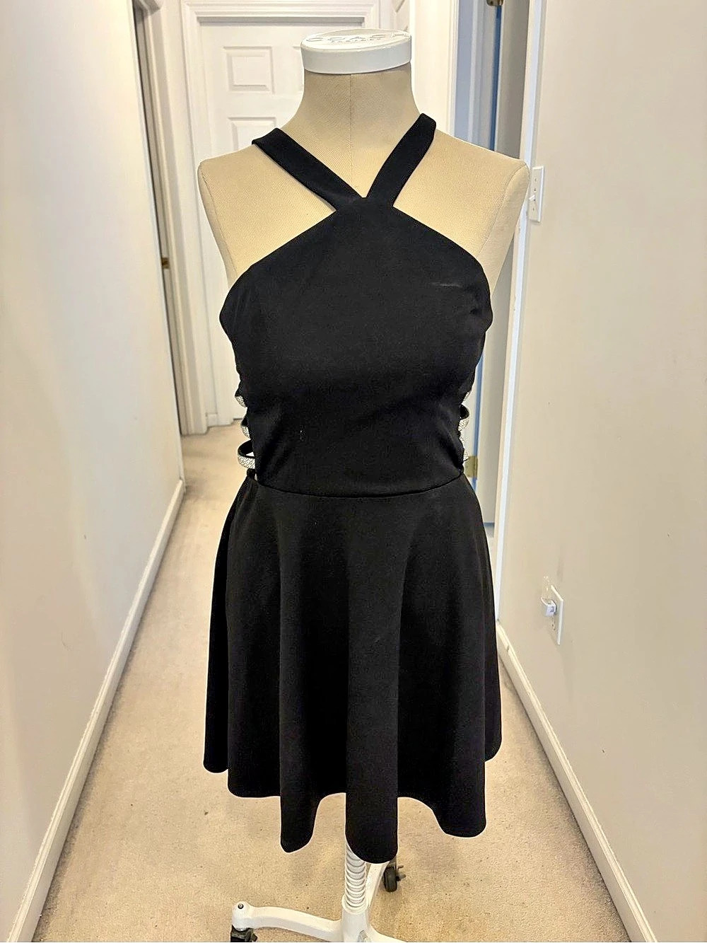 Speechless Black Halter Mini Dress Size 13 Like New